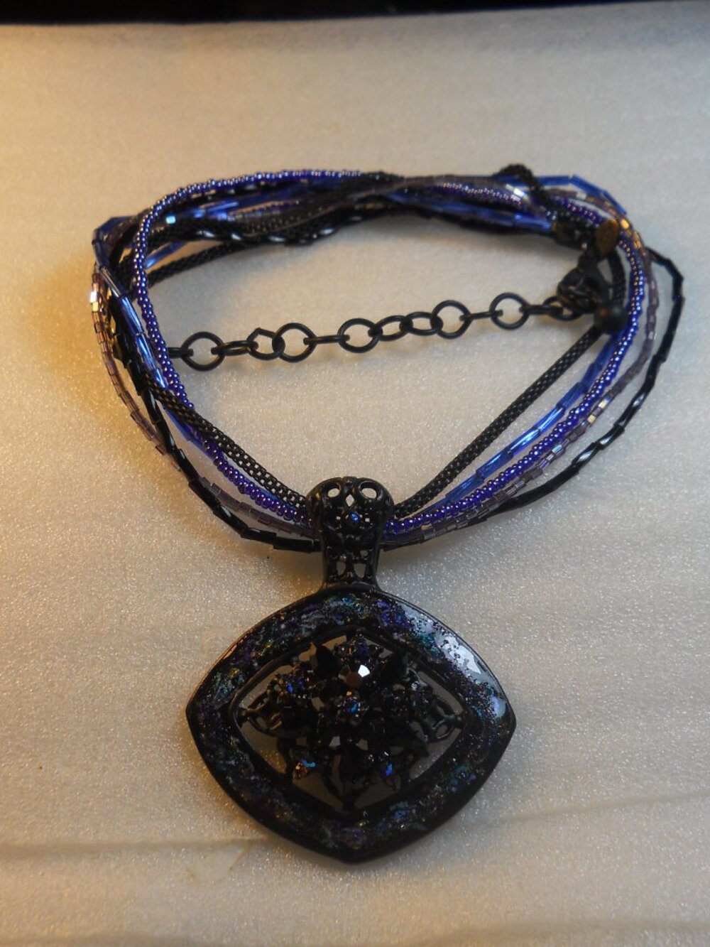 Chico's - Glass Rhinestone Pendant Necklace   930